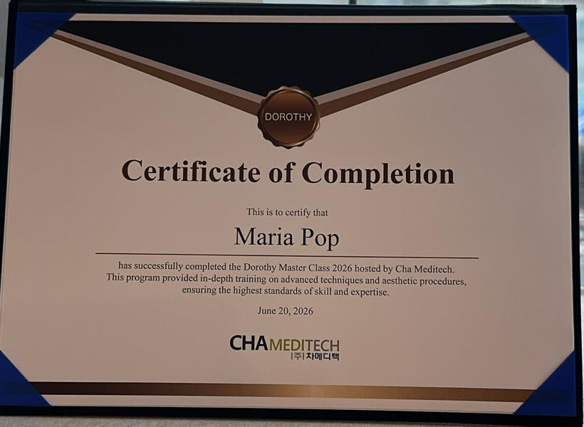 2026-06-20 dr Maria Pop_certificat Dorothy Master Class_Coreea