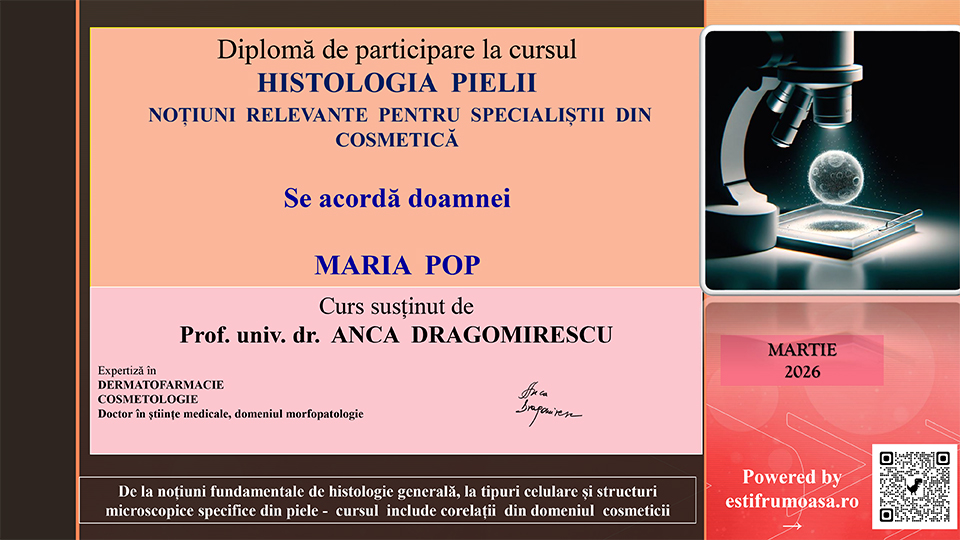 2026-martie_dr. POP MARIA_curs histologia pielii